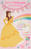 UK Greetings Disney Cinderella first day of school good luck greeting card featuring Cinderella and magical design elements.
