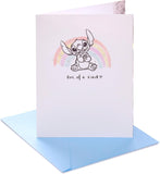 UK Greetings Disney Classics Stitch birthday greeting card featuring cute Lilo & Stitch design on blank card for celebrations.