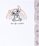 UK Greetings Disney Classics Stitch birthday card featuring cute Lilo & Stitch design, blank inside for personalized messages.