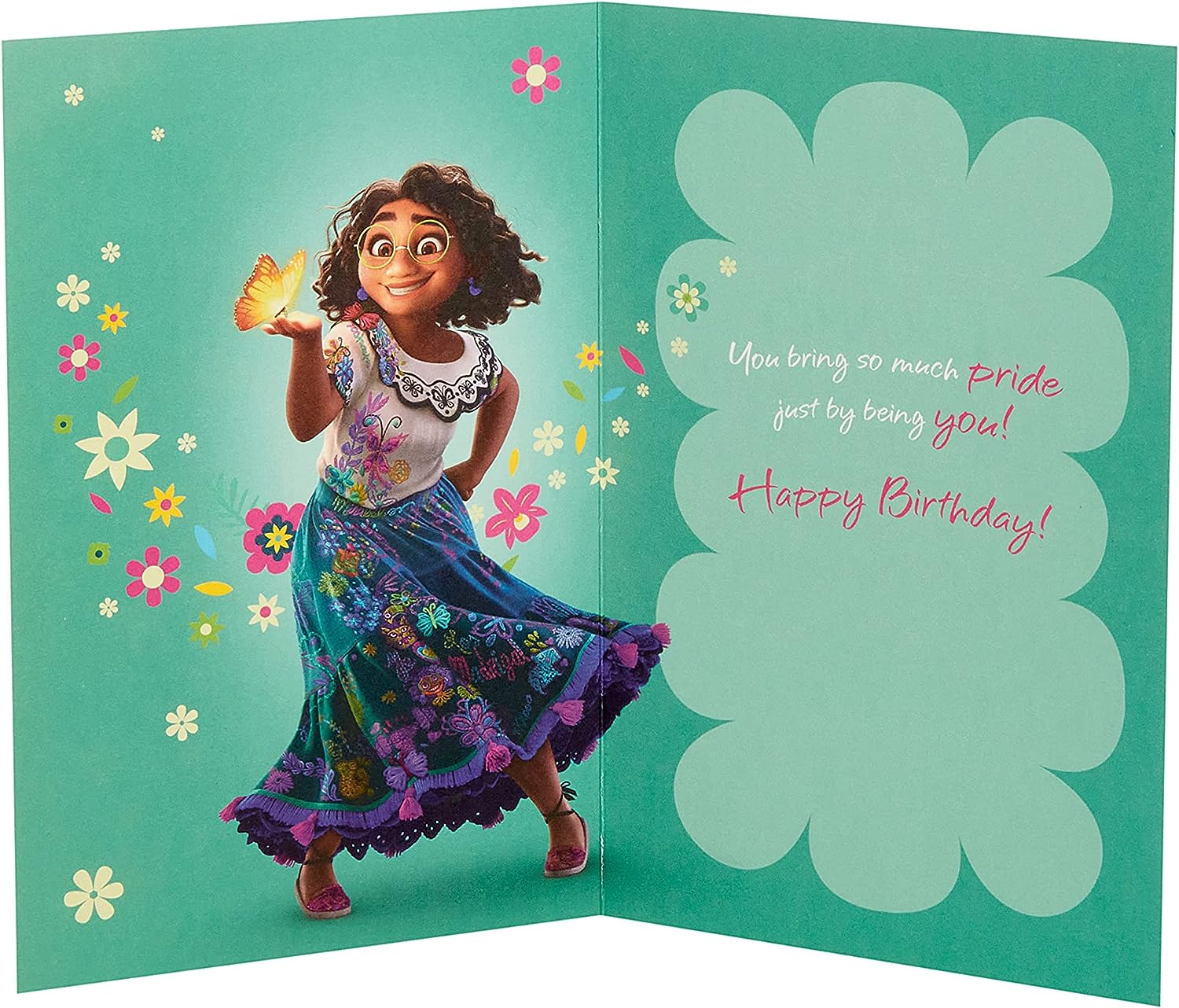 UK Greetings Disney Encanto birthday card for daughter with colorful Enchanting design and included envelope.