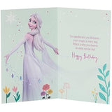 Disney Frozen Elsa birthday greeting card by UK Greetings featuring Elsa design for niece's special day.