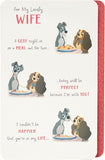 Disney Lady & the Tramp Valentine's Day greeting card by UK Greetings featuring romantic Disney characters on a colorful card design