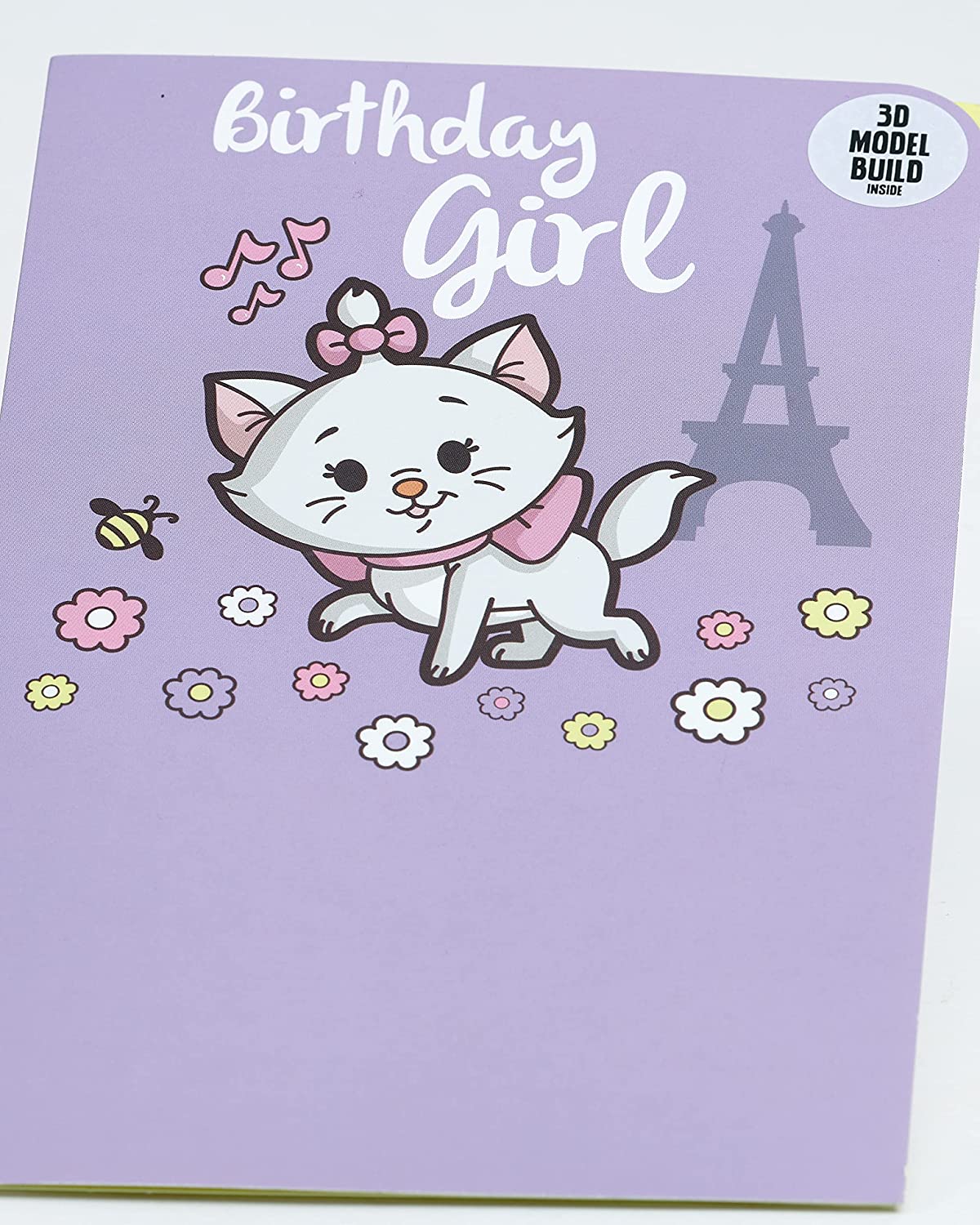 UK Greetings Disney Marie birthday card featuring a cute illustration of Marie the cat from Disney for special celebrations.