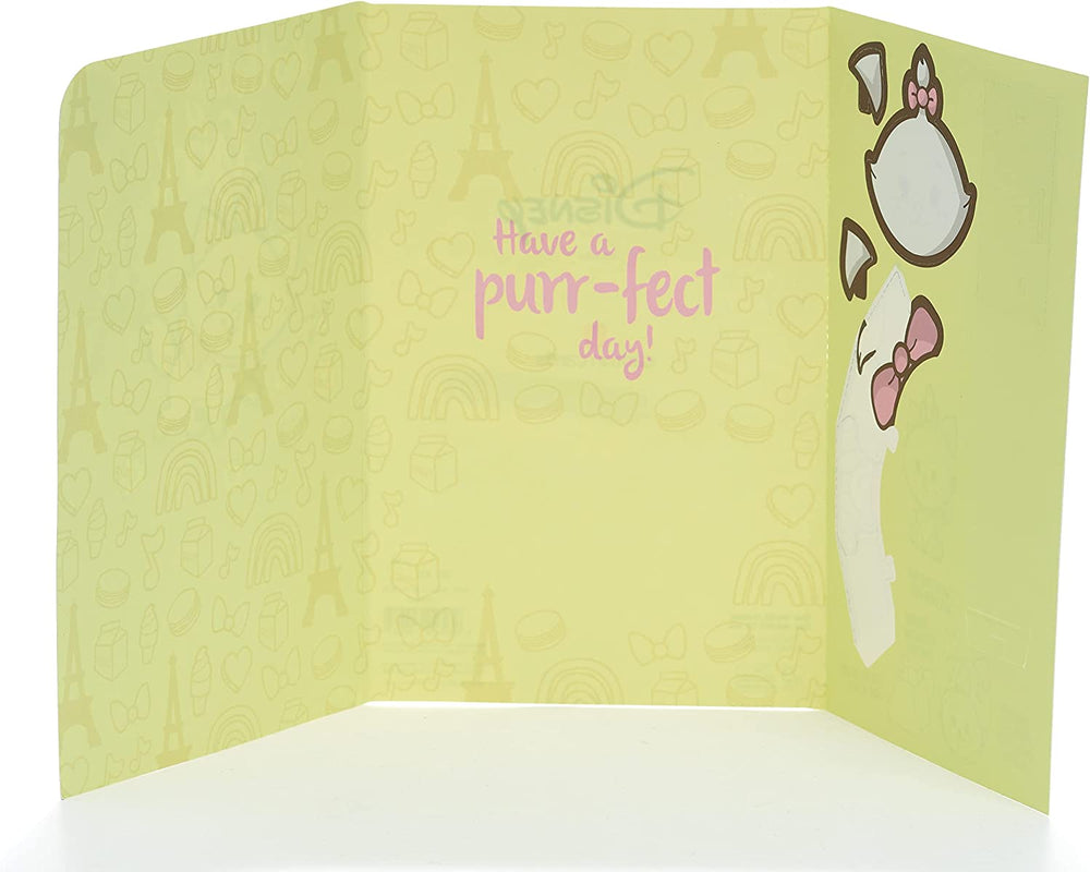 Disney Marie birthday greeting card by UK Greetings featuring a cute illustration of Marie from Disney's Aristocats.