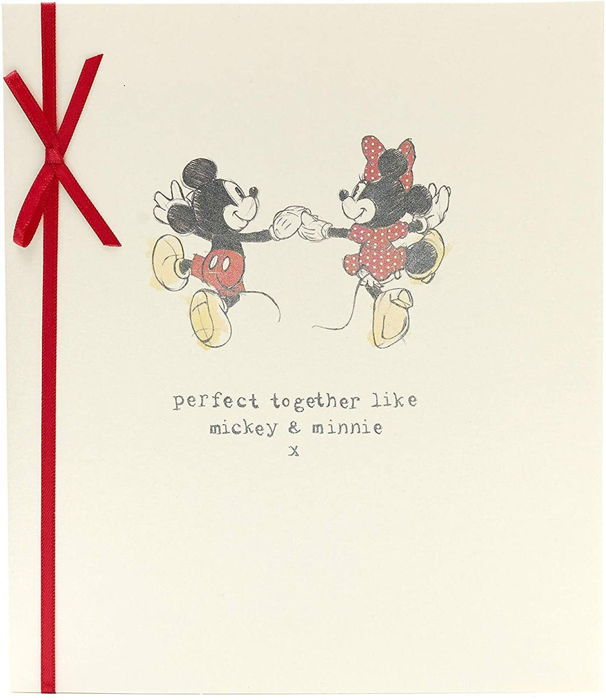 Disney Mickey and Minnie Mouse anniversary greeting card by UK Greetings featuring colorful cartoon characters on the front.