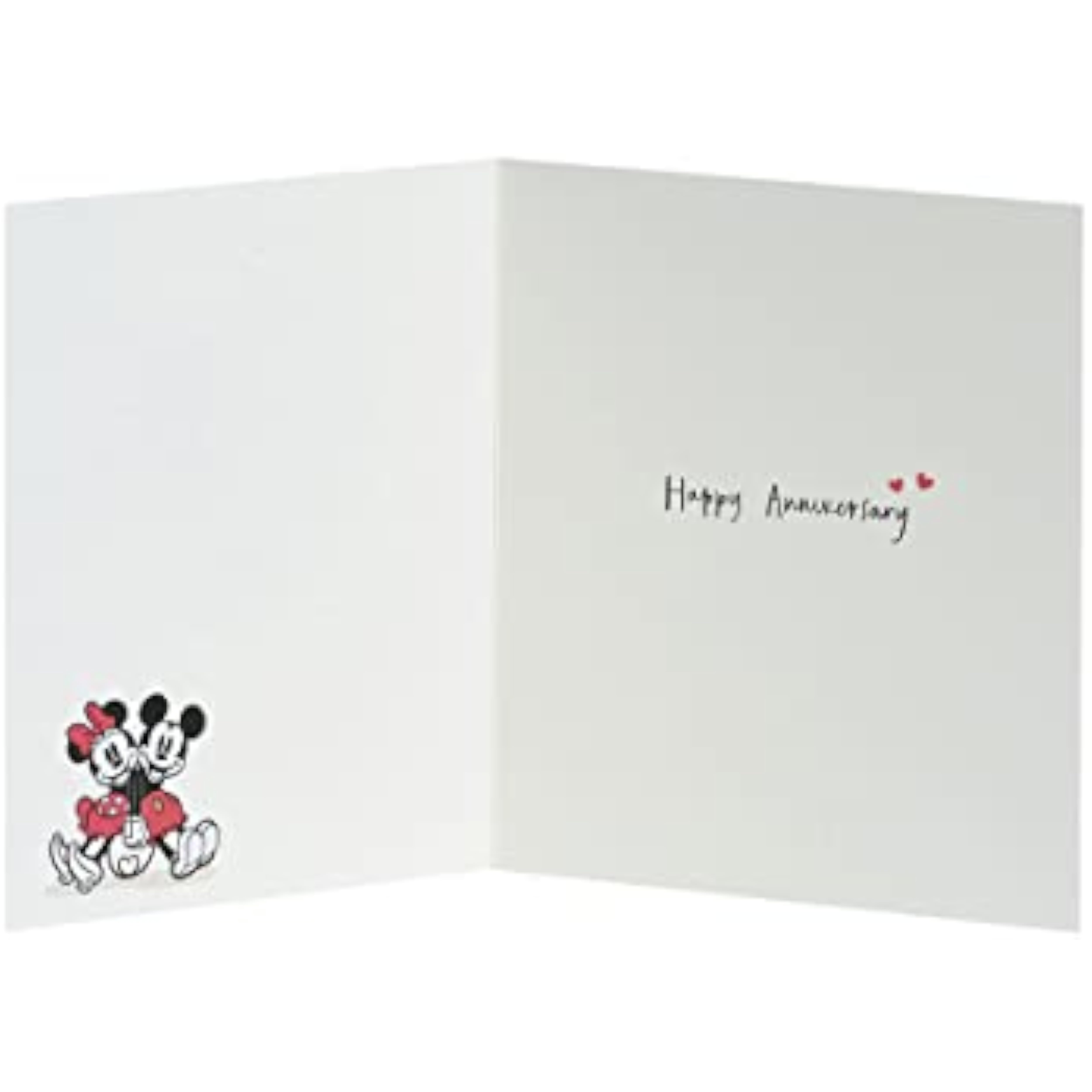 Disney Mickey and Minnie Mouse anniversary greeting card by UK Greetings featuring colorful character illustrations.