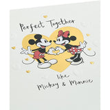 Disney Mickey and Minnie Mouse anniversary greeting card by UK Greetings featuring colorful cartoon characters on the front.