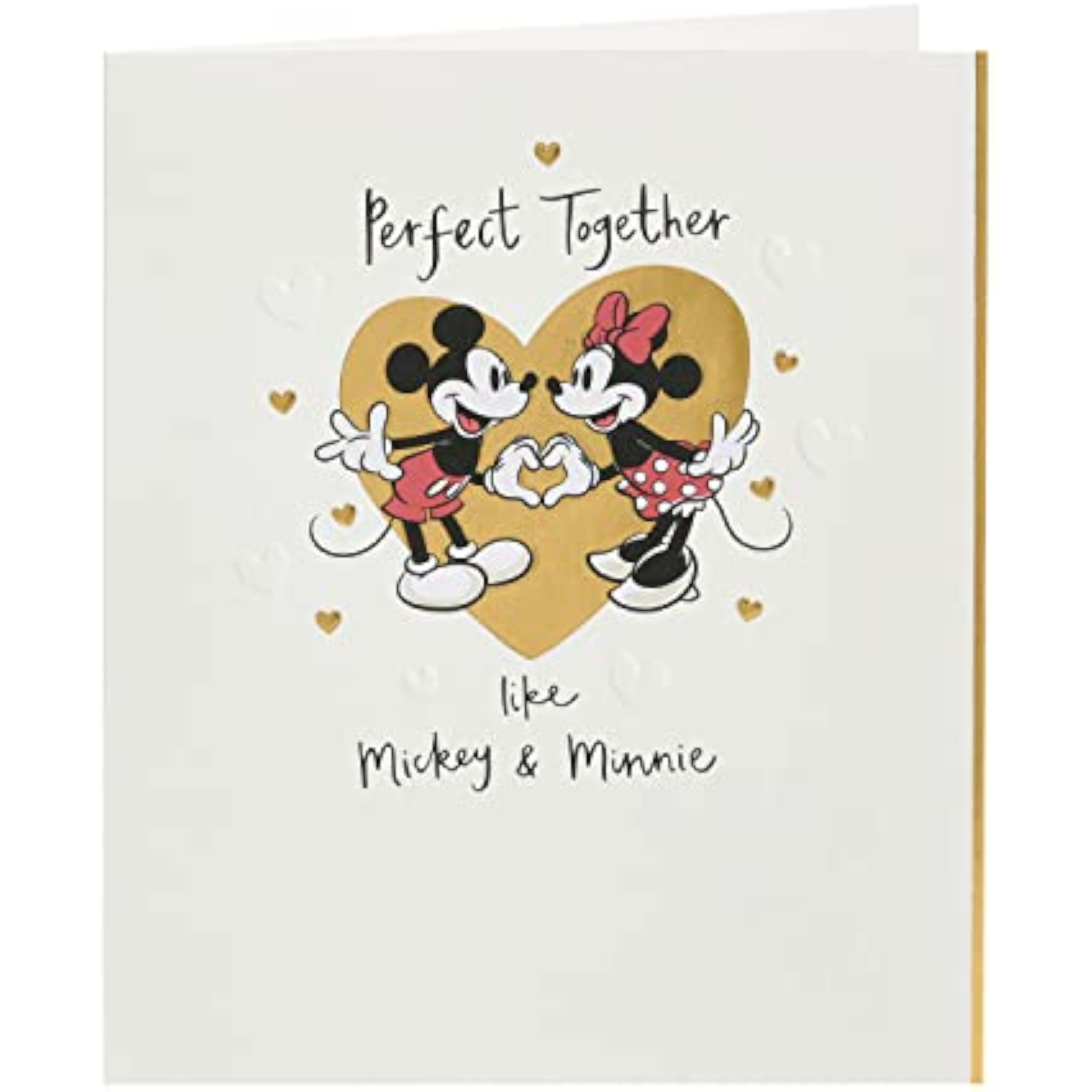 Disney Mickey & Minnie Mouse anniversary greeting card by UK Greetings featuring colorful cartoon characters and festive design.