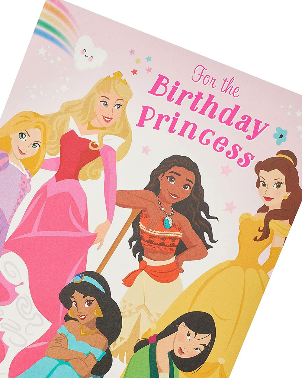 Disney Princes birthday greeting card by UK Greetings featuring colorful characters and festive design for special celebrations.