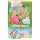 UK Greetings Disney Princess birthday card featuring colorful princess imagery, perfect for celebrating special occasions.