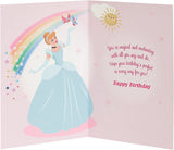 UK Greetings Disney Princess Cinderella 3rd birthday greeting card featuring Cinderella in a festive design for young children