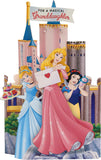 UK Greetings Disney Princess greeting card featuring a build-your-own castle with stickers for celebrating a granddaughter's birthday.