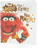 UK Greetings Disney's Muppets congratulations card featuring colorful Muppets characters for celebrating passed exams.