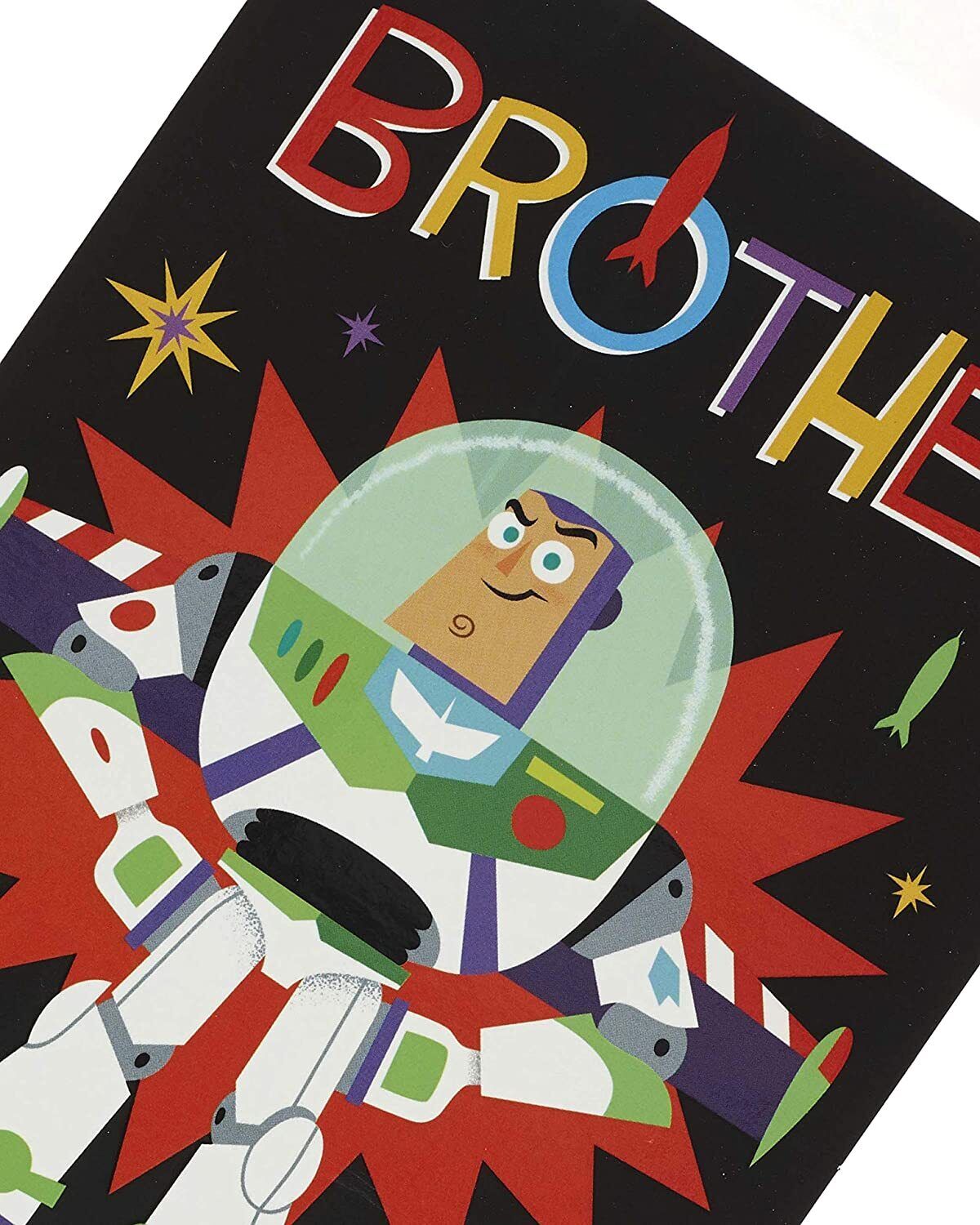 Disney Toy Story 4 Buzz Lightyear birthday greeting card by UK Greetings featuring Buzz in space suit design.