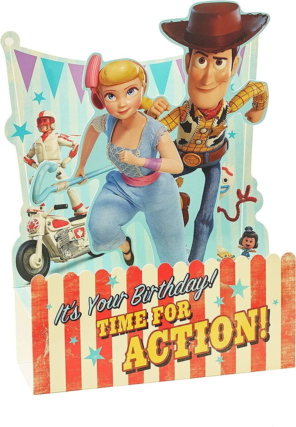 Disney Toy Story 4 Woody pop-up birthday greeting card by UK Greetings featuring Woody character in a festive design.