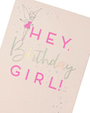 UK Greetings Disney Tinkerbell birthday card featuring Tinkerbell illustration on a colorful greeting card for celebrations.