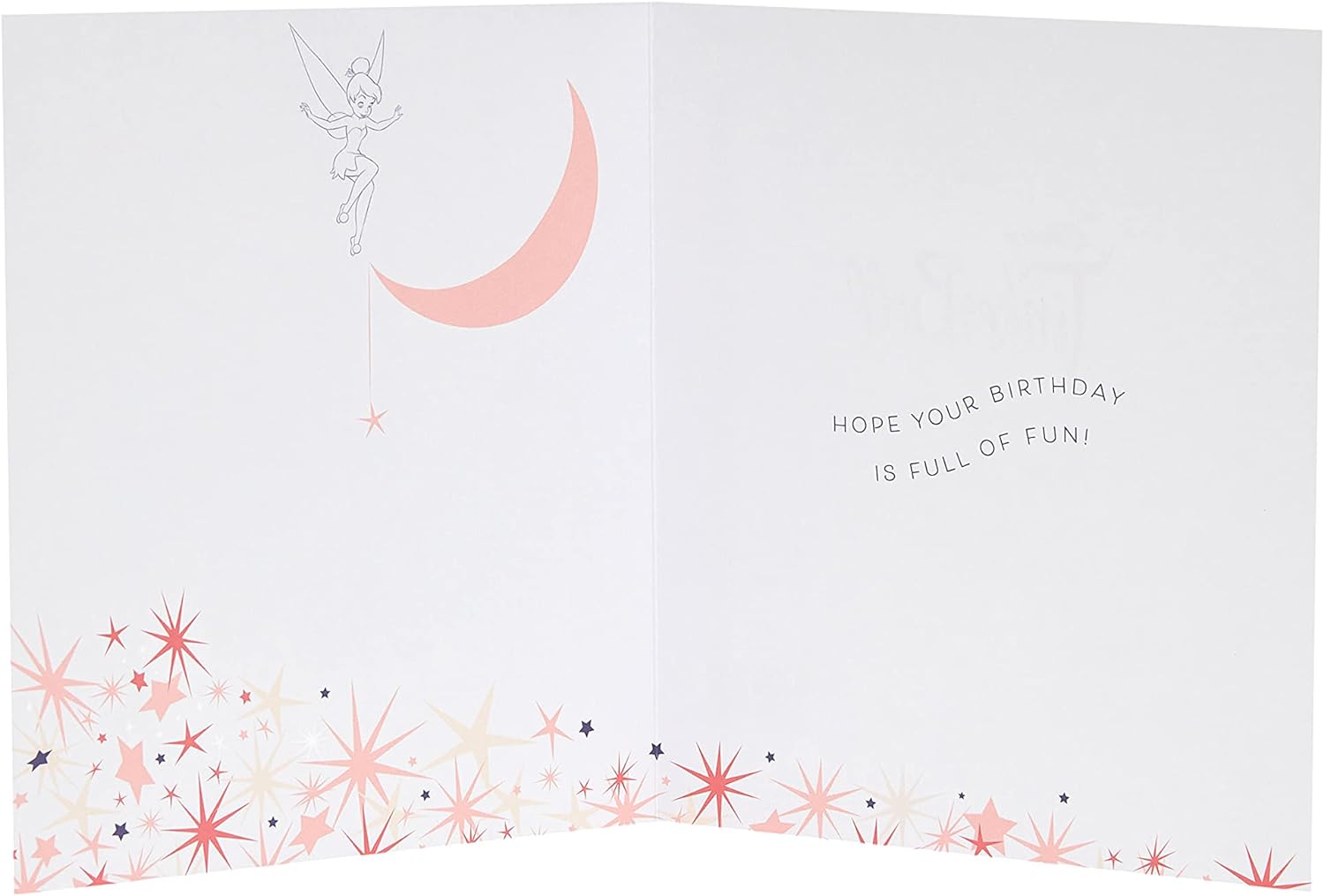 Disney Tinkerbell sister birthday greeting card by UK Greetings featuring Tinkerbell illustration and colorful design.
