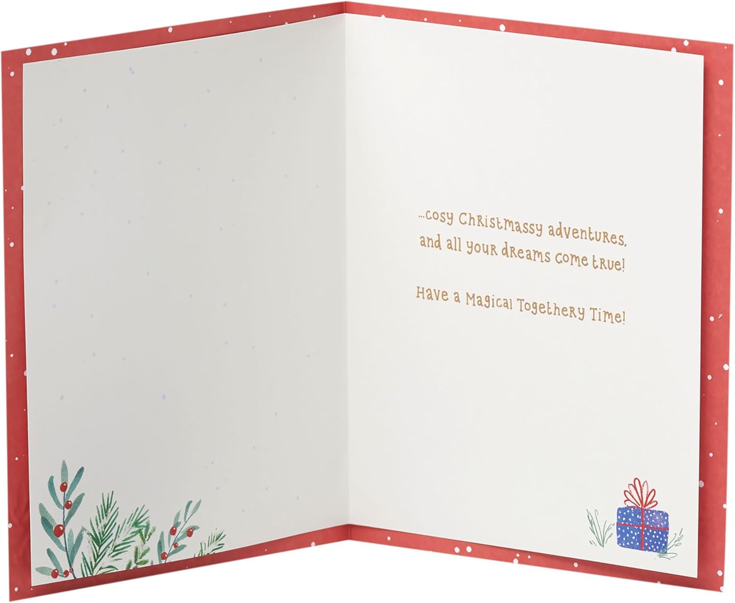 Disney Winnie the Pooh Christmas card by UK Greetings featuring Pooh and friends in a festive holiday scene.