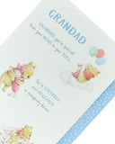 Disney Winnie the Pooh Granddad birthday greeting card by UK Greetings featuring Pooh and friends in a colorful design.