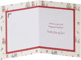 UK Greetings Disney Winnie the Pooh granddaughter Christmas card with festive design featuring Winnie the Pooh for holiday greetings.