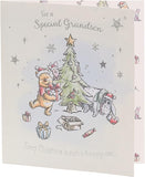 UK Greetings Disney Winnie the Pooh grandson Christmas card featuring Pooh and friends with festive holiday design.