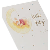 UK Greetings Disney Winnie the Pooh new baby greeting card featuring Winnie the Pooh and playful design for celebrating a new arrival