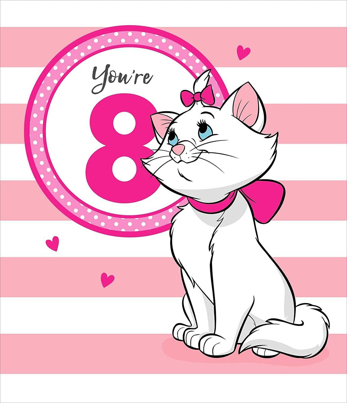 Disney Marie the Aristo Cat greeting card by UK Greetings featuring a charming illustration of Marie from Disney's Aristocats.