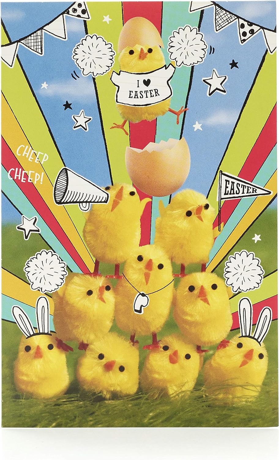 UK Greetings Easter Bunny Easter Card featuring colorful bunny illustration, perfect for celebrating Easter with heartfelt wishes.