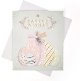 UK Greetings Easter Card featuring Easter wishes with love, decorated with colorful spring-themed illustrations.
