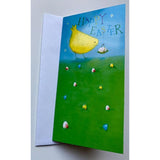 UK Greetings Easter chick money wallet card, colorful greeting card featuring a cute chick design for Easter celebrations.