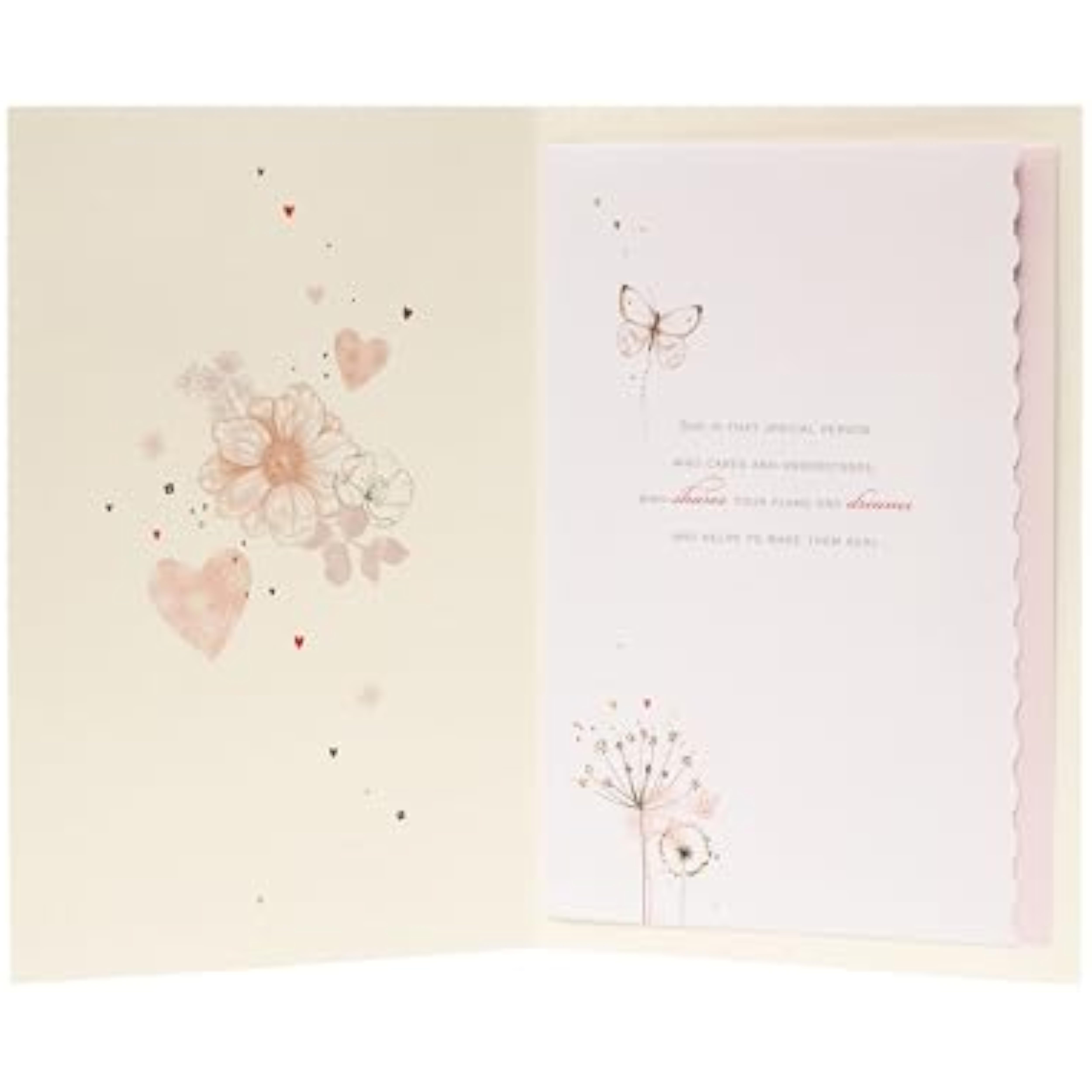 UK Greetings elegant 3D butterfly anniversary greeting card with gold foil design for wife, featuring intricate butterfly embellishments.