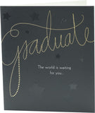 UK Greetings elegant graduation card with foil and embossed finish, featuring a celebratory design and heartfelt message.