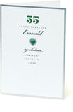 UK Greetings Emerald 55th Anniversary greeting card featuring elegant emerald-themed design and celebratory message.