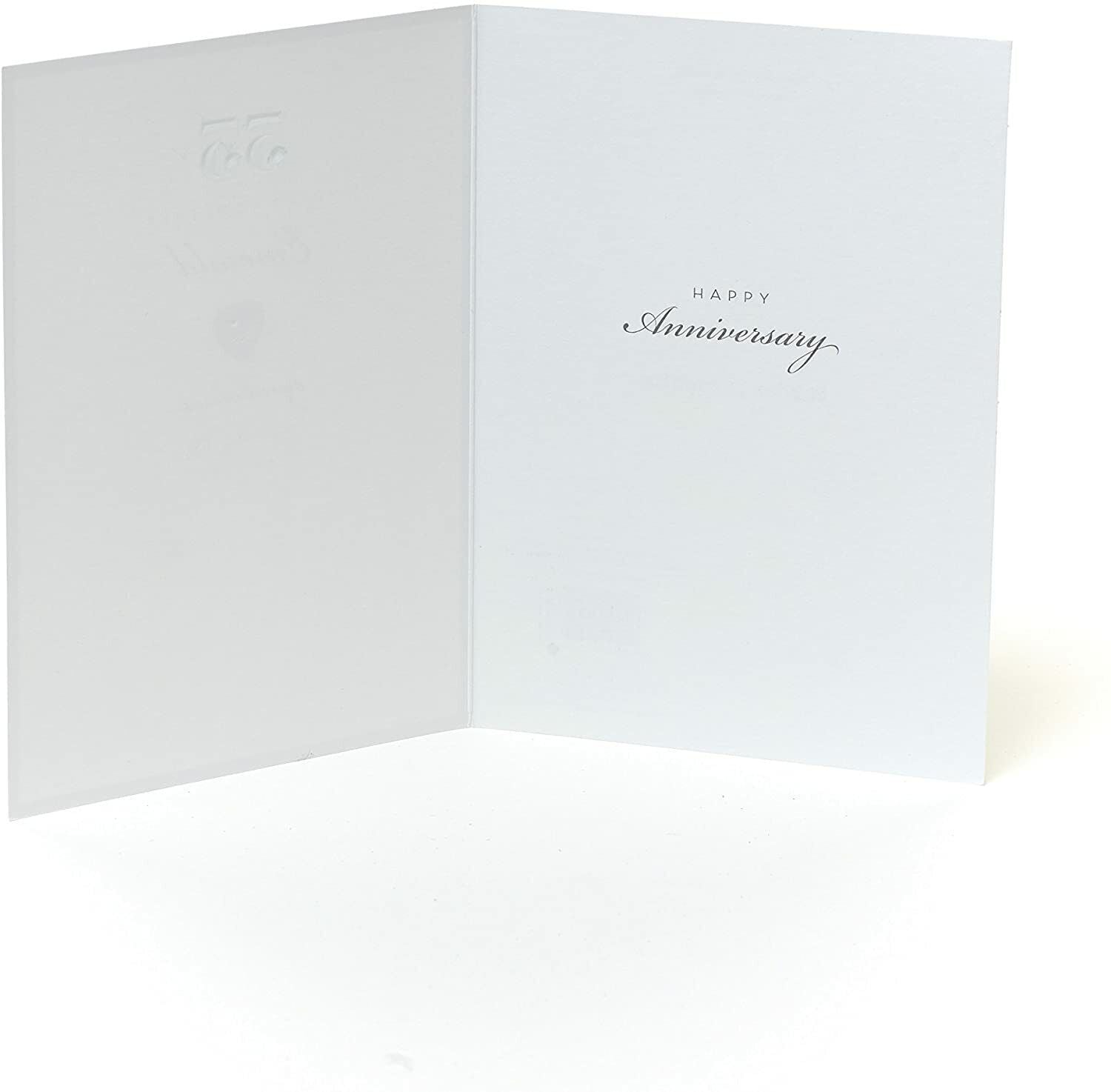UK Greetings Emerald 55th Anniversary greeting card with elegant green design and gold accents, suitable for celebrating a special milestone.