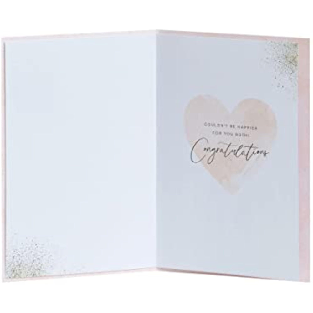 UK Greetings engagement greeting card for him, her, or friend with balloon design and envelope, perfect for celebrating special moments.