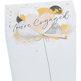 UK Greetings engagement card for him, her, or friends with balloon design and envelope, perfect for celebrating special moments.