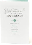 UK Greetings exam congratulations greeting card celebrating passed results, featuring colorful design and congratulatory message.