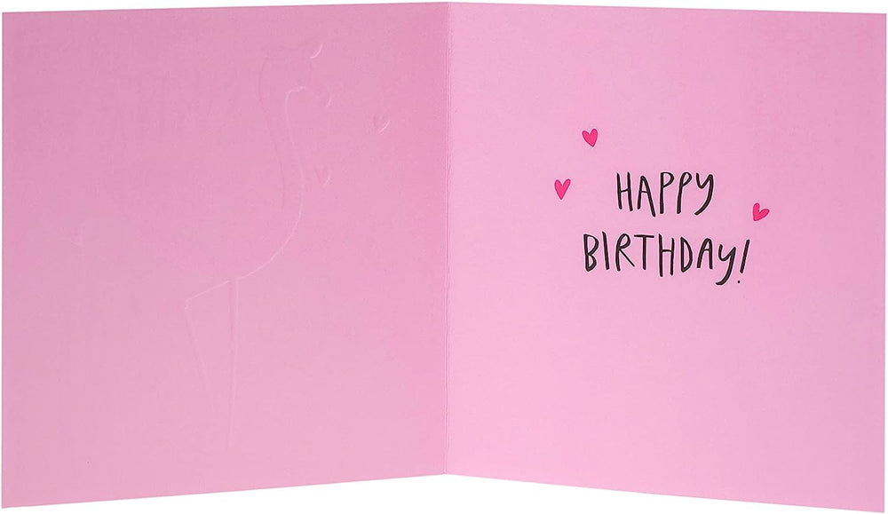 UK Greetings Fabulous Sister Flamingo Birthday Card featuring colorful flamingo design for celebrating sisters.