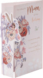 UK Greetings floral fairy design birthday card for mum, featuring colorful floral and fairy illustrations on the front.