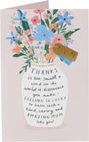 UK Greetings Flower Vase Design Mum birthday greeting card with floral illustration and heartfelt message inside.