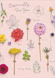 UK Greetings Flowers Especially for You greeting card featuring colorful floral illustrations, perfect for heartfelt messages.