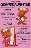 UK Greetings humorous birthday card for a lovely granddaughter, featuring playful design and heartfelt message.