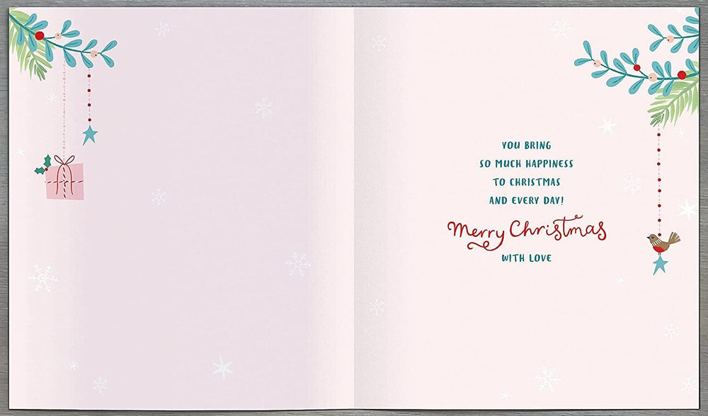 UK Greetings Christmas greeting card for a special nanny featuring festive holiday design and heartfelt message.