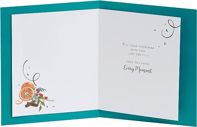 UK Greetings Christmas card for uncle, featuring a classic and sophisticated foil finish with festive holiday design.