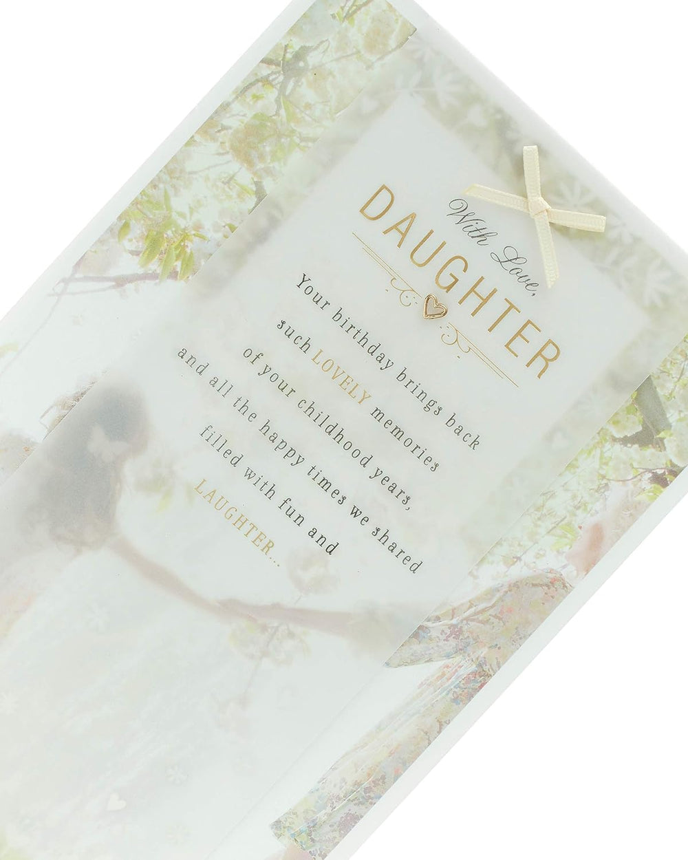 UK Greetings daughter birthday card featuring nostalgic childhood memories, colorful design, and heartfelt message for special occasions.