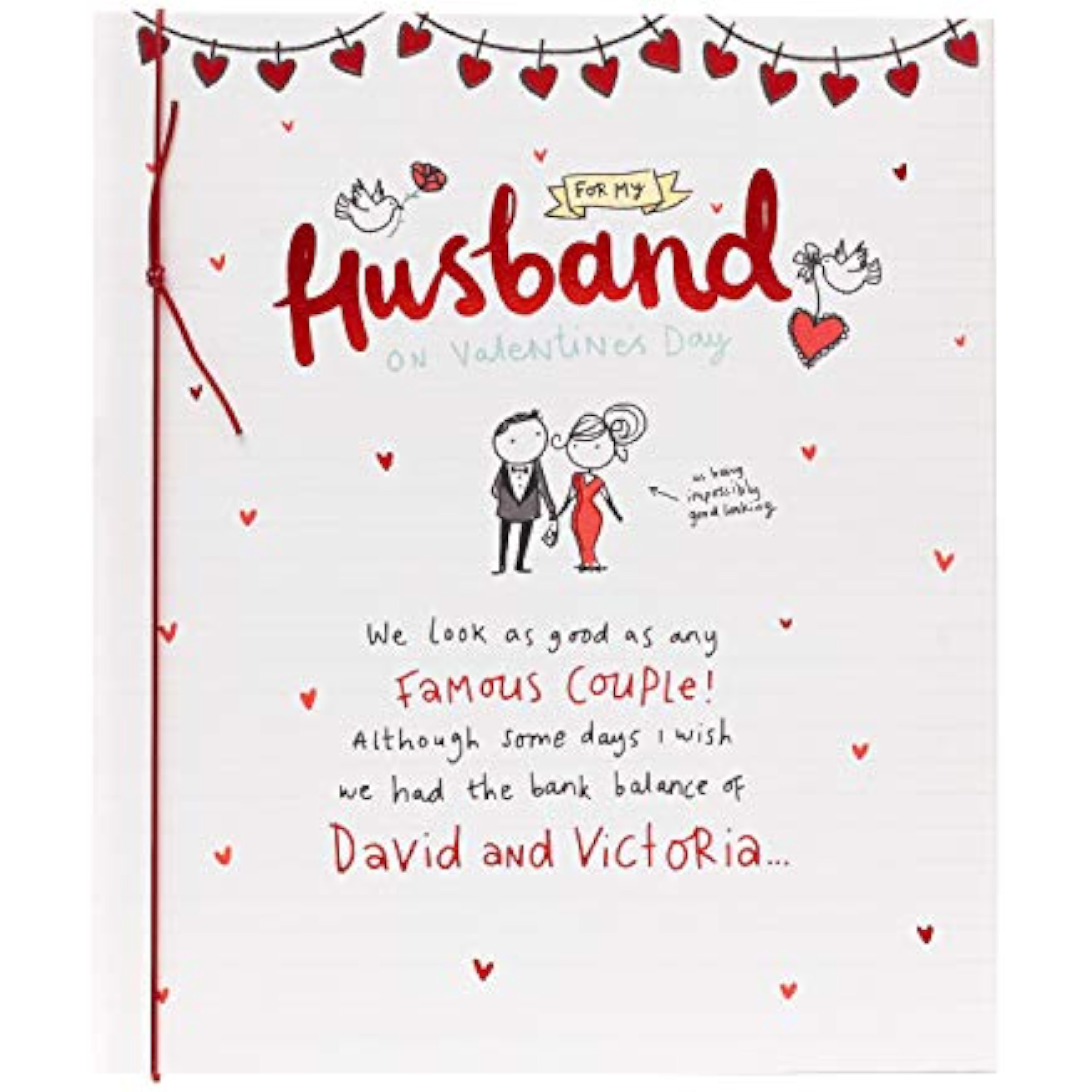 UK Greetings Valentine's Day card for husband featuring a couple design, perfect for expressing love on special occasions.