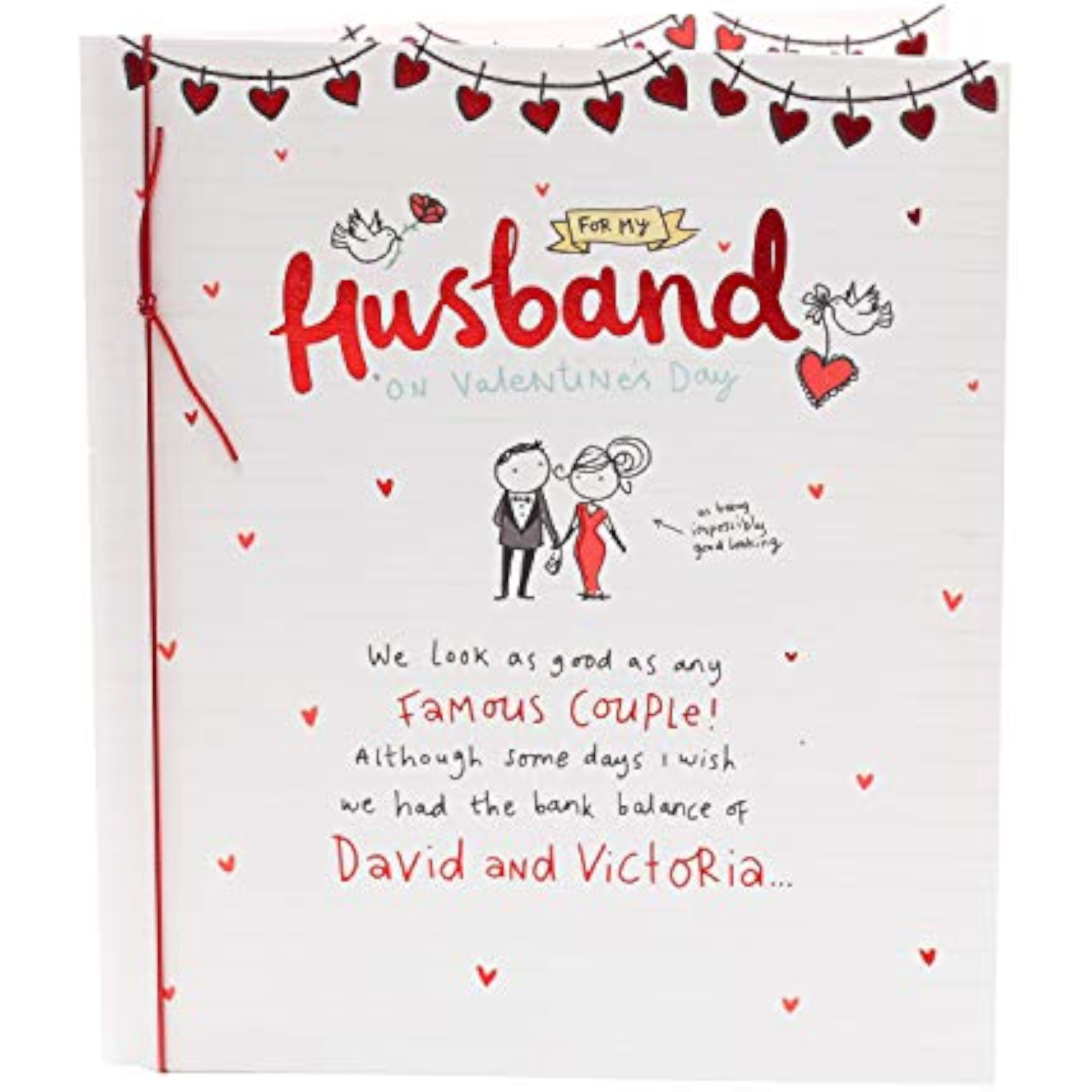 UK Greetings Valentine's Day card for husband featuring a couple design, ideal for expressing love on special occasions.