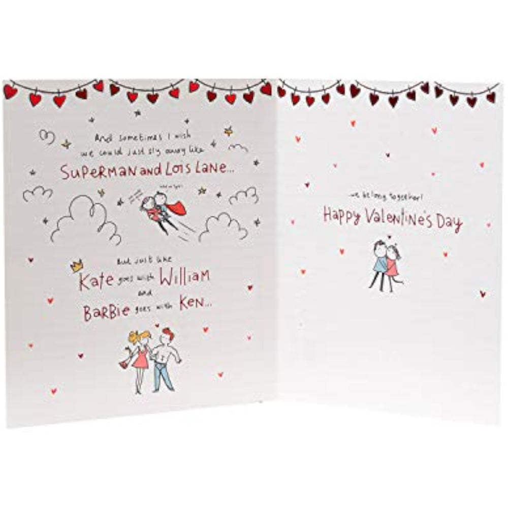 UK Greetings Valentine's Day card for husband featuring a couple design, perfect for expressing love on special occasions.