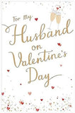 UK Greetings Valentine's Day card for husband, greeting card featuring romantic design and heartfelt message from UK Greetings.