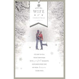 UK Greetings Christmas card for wife featuring festive design, ideal for holiday greetings and heartfelt messages.